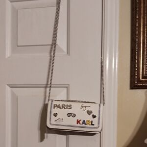 White Crossbody Bag with Chain Strap
